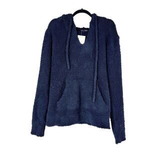 Barefoot Dreams CozyChic Navy Blue Hoodie Style 568
